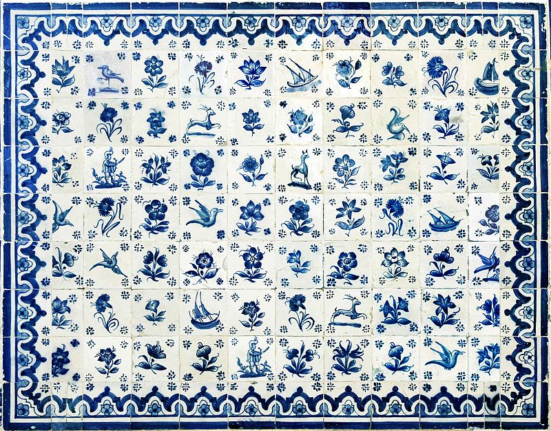Azul e branco