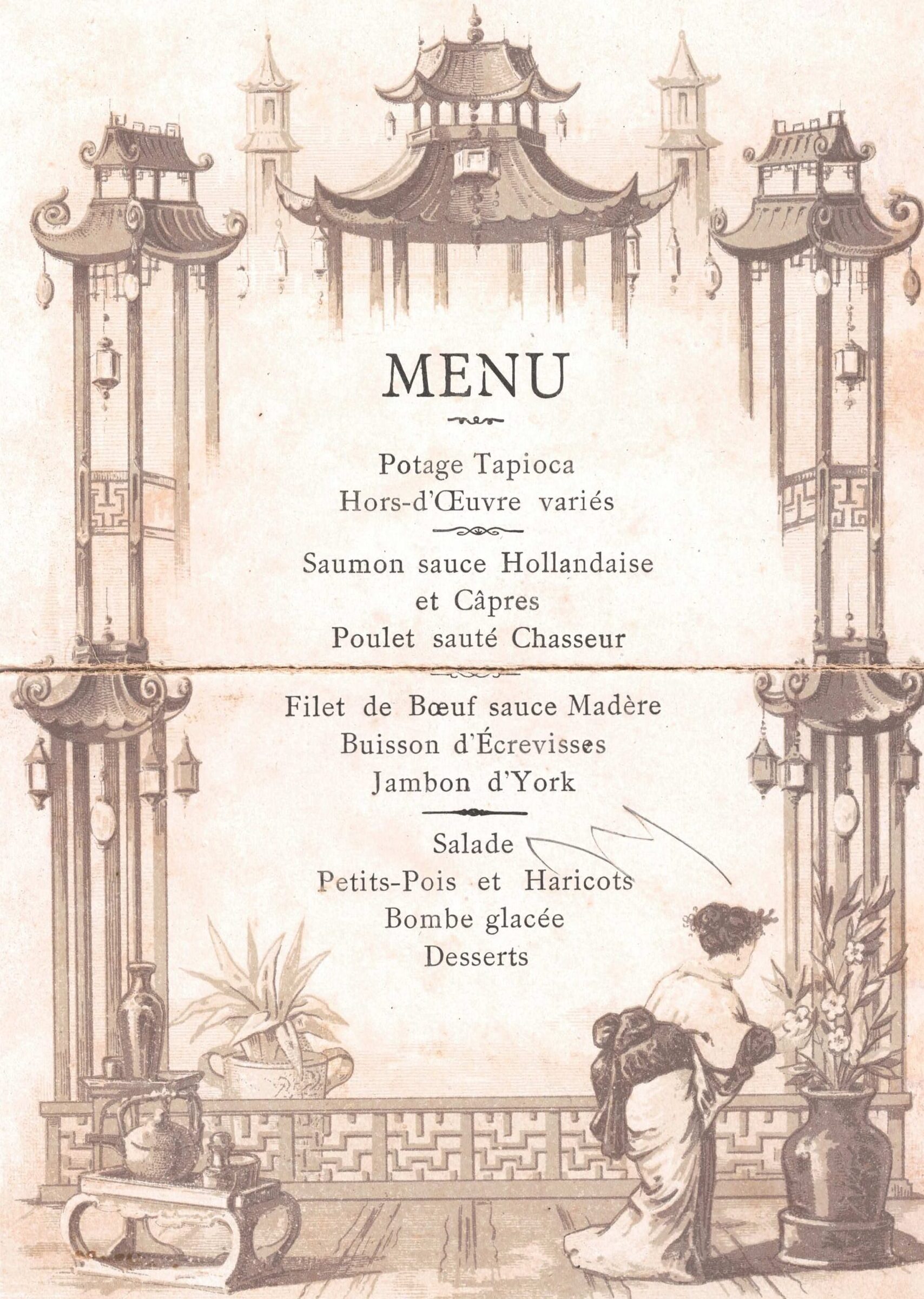 O Oriente nos Menus dos Séculos XIX e XX
